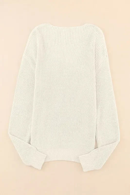 Pink V Neck Women Sweatshirt | Fashionsarah.com
