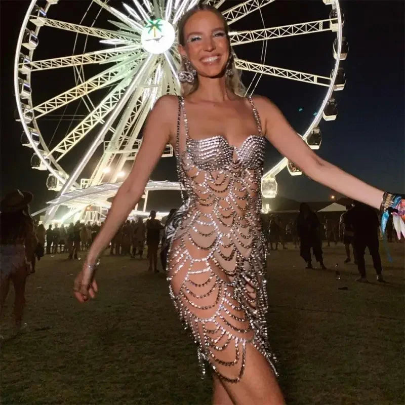 Rave Party Crystal Dress | Fashionsarah.com