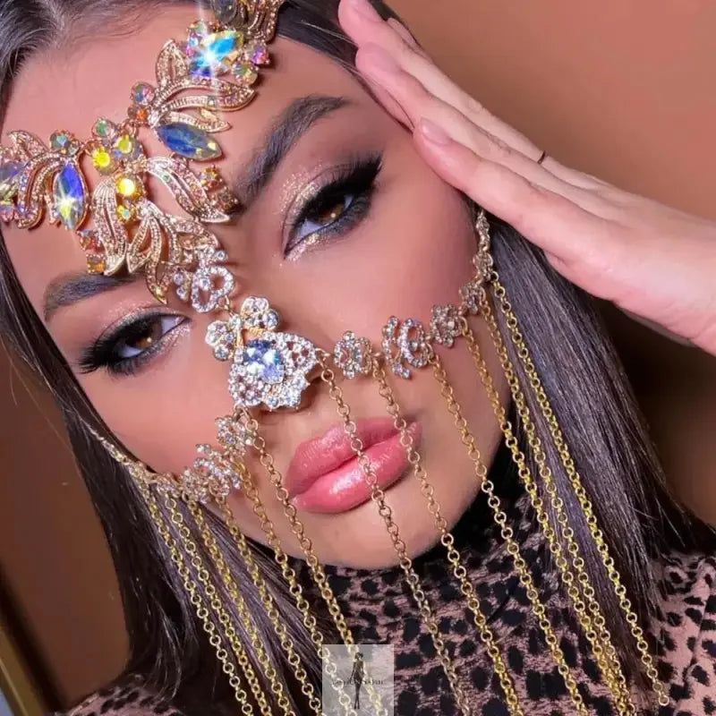 Fashionsarah.com Fashionsarah.com Rhinestone Crystal Jewelry Face Mask