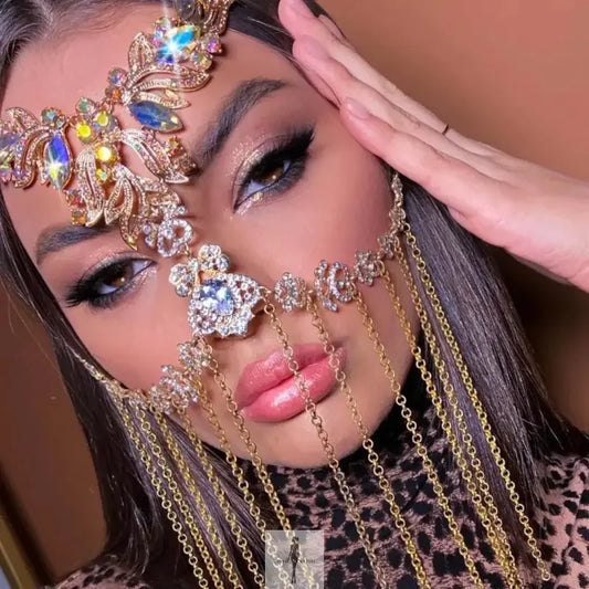 Fashionsarah.com Fashionsarah.com Rhinestone Crystal Jewelry Face Mask