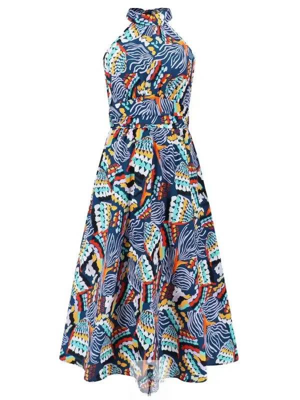 Fashionsarah.com Fashionsarah.com Ruched Halter Neck Sleeveless Dress