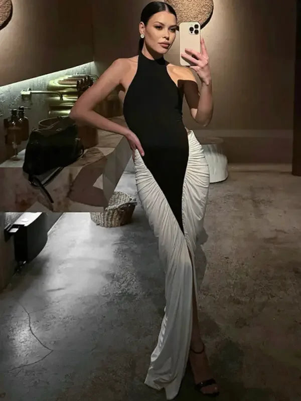 Ruched Bodycon Maxi Dress