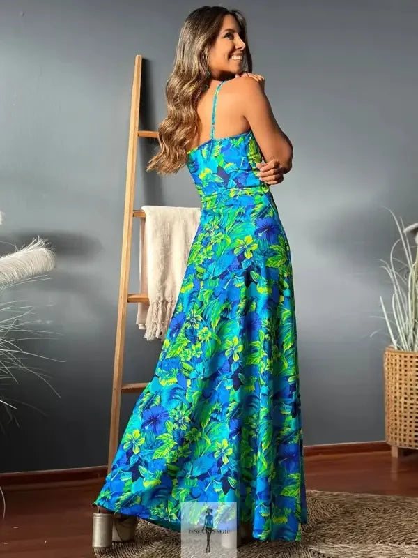 Fashionsarah.com Fashionsarah.com Twisted Printed V-Neck Cami Dress