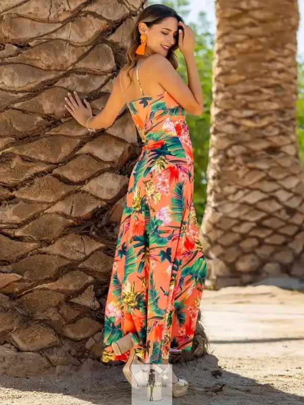 Fashionsarah.com Fashionsarah.com Twisted Printed V-Neck Cami Dress