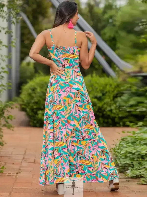 Fashionsarah.com Fashionsarah.com Twisted Printed V-Neck Cami Dress