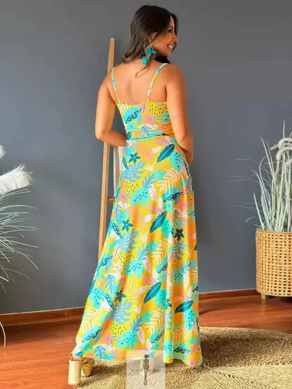 Fashionsarah.com Fashionsarah.com Twisted Printed V-Neck Cami Dress