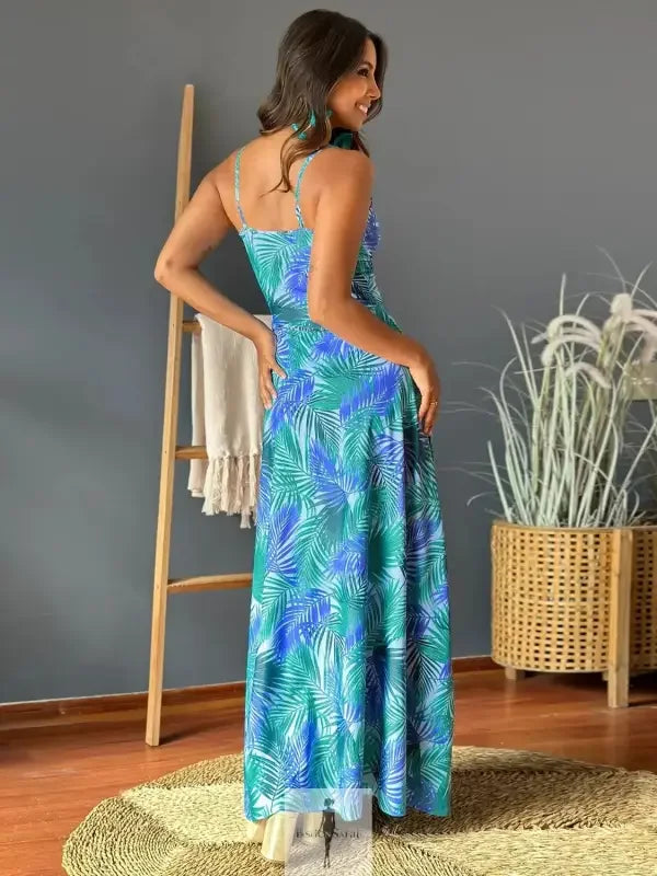 Fashionsarah.com Fashionsarah.com Twisted Printed V-Neck Cami Dress