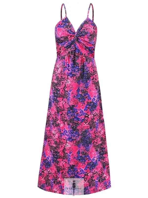 Fashionsarah.com Fashionsarah.com Twisted Printed V-Neck Cami Dress