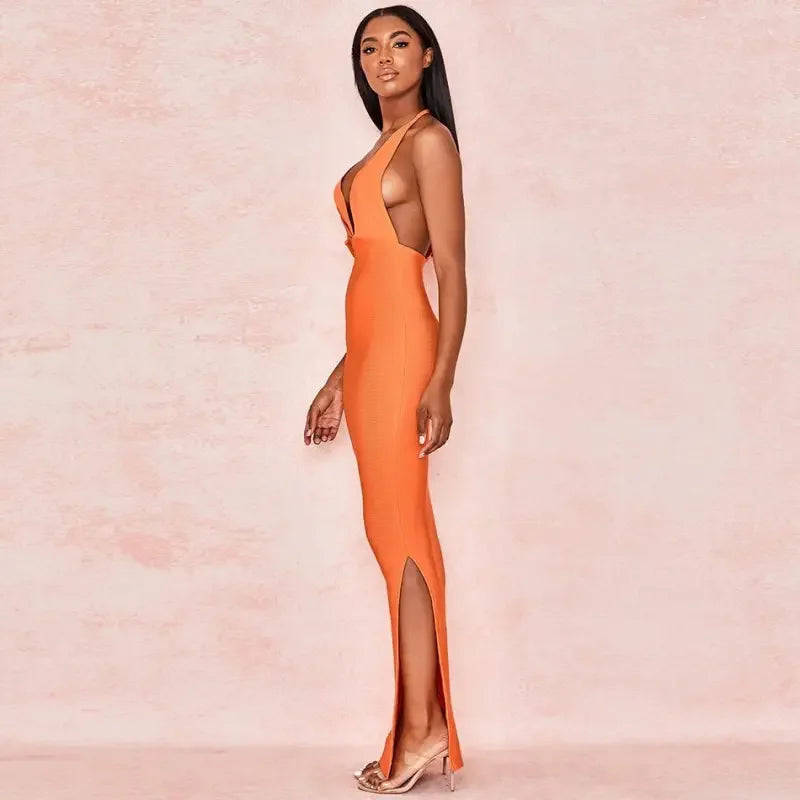 Orange One-Shoulder GownFashionsarah.com