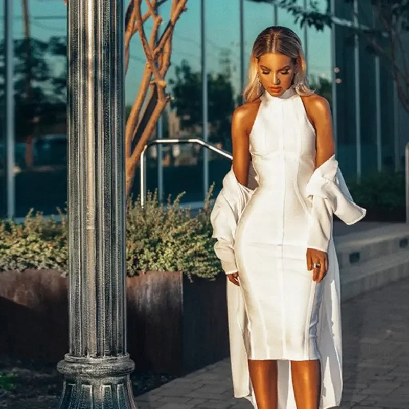 White Seamyla Bandage DressFashionsarah.com