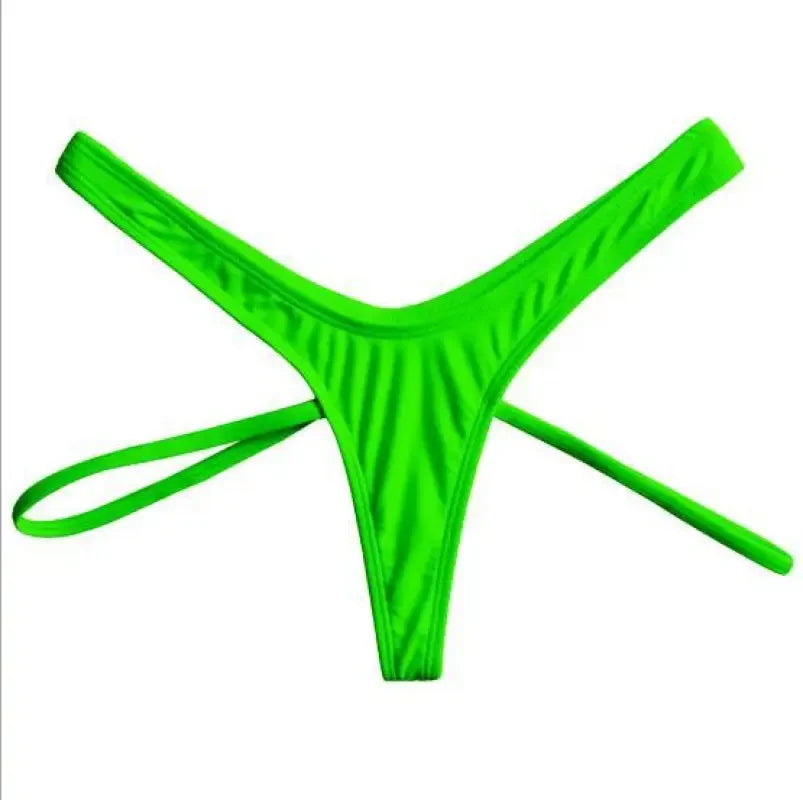 Green string bikini bottoms from Tiger Stripe Green Bikini Bottom for women’s fashion at online boutique
