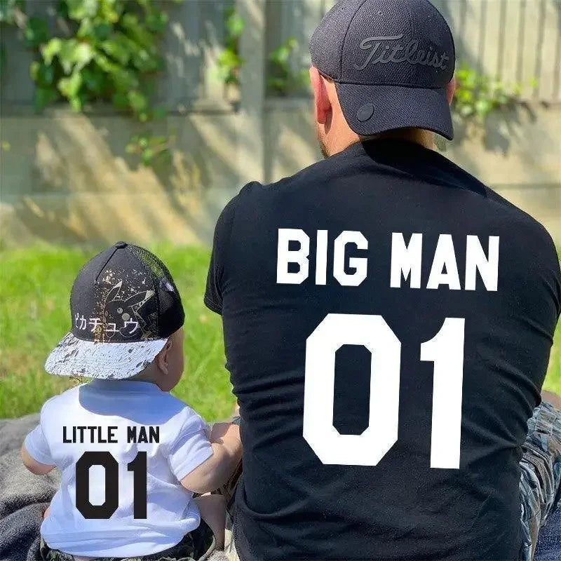 Big Man Matching T-Shirts for Father and Son, matching t-shirts for family photos