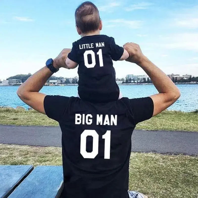 Big Man Matching T-Shirts for Father and Son showcasing matching father-son shirts