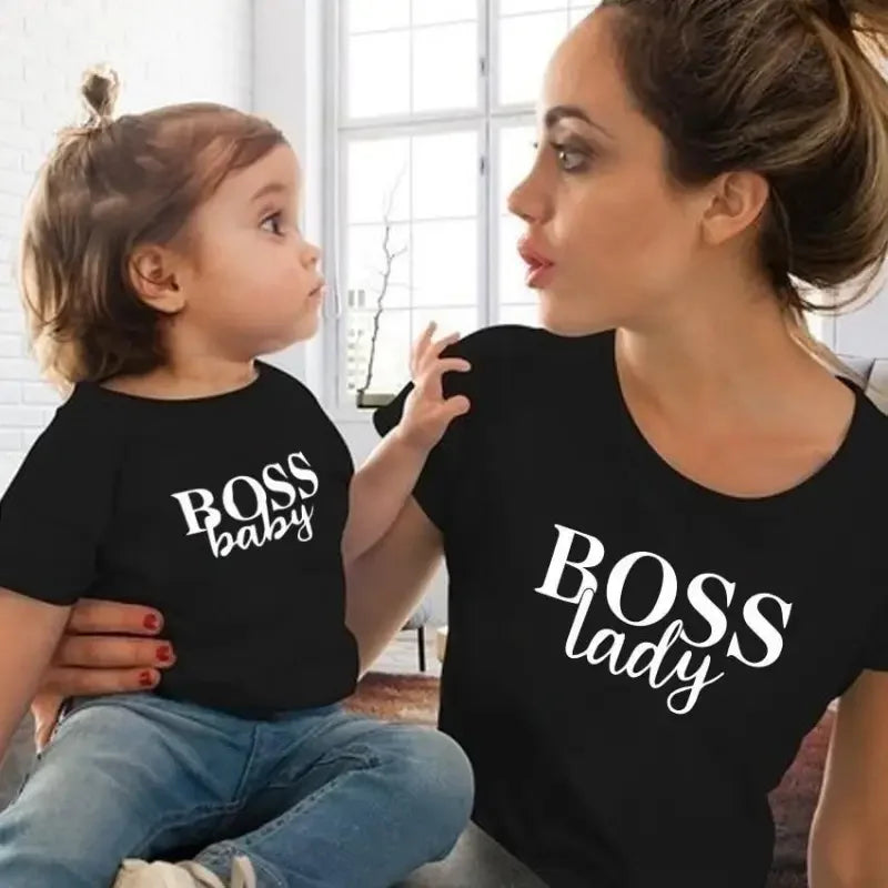 Matching Boss Family Shirts showcasing stylish family matching apparel for occasions
