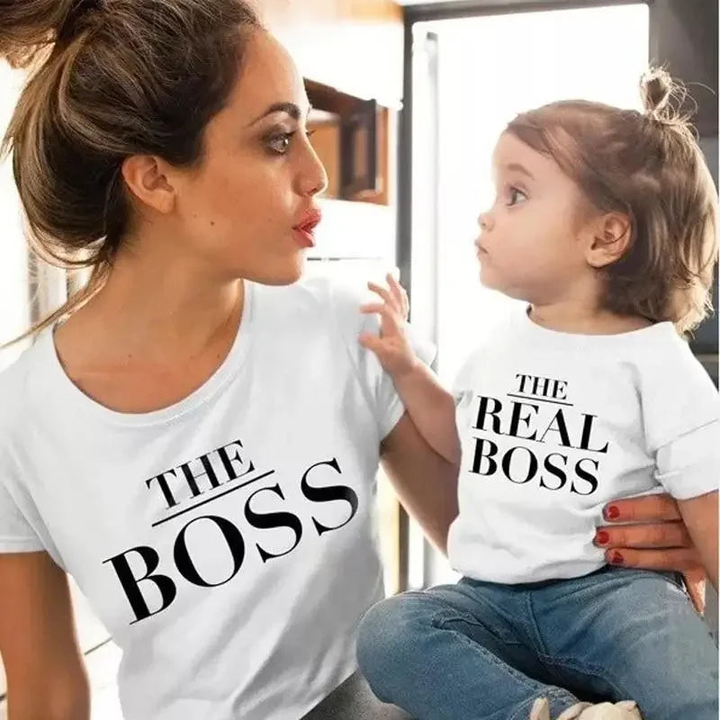 Matching The Boss T-Shirts for family matching love family celebration