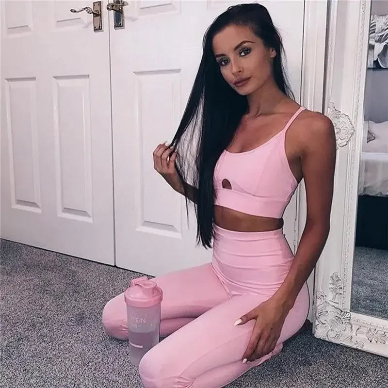 Pink Fitness Set | Fashionsarah.com