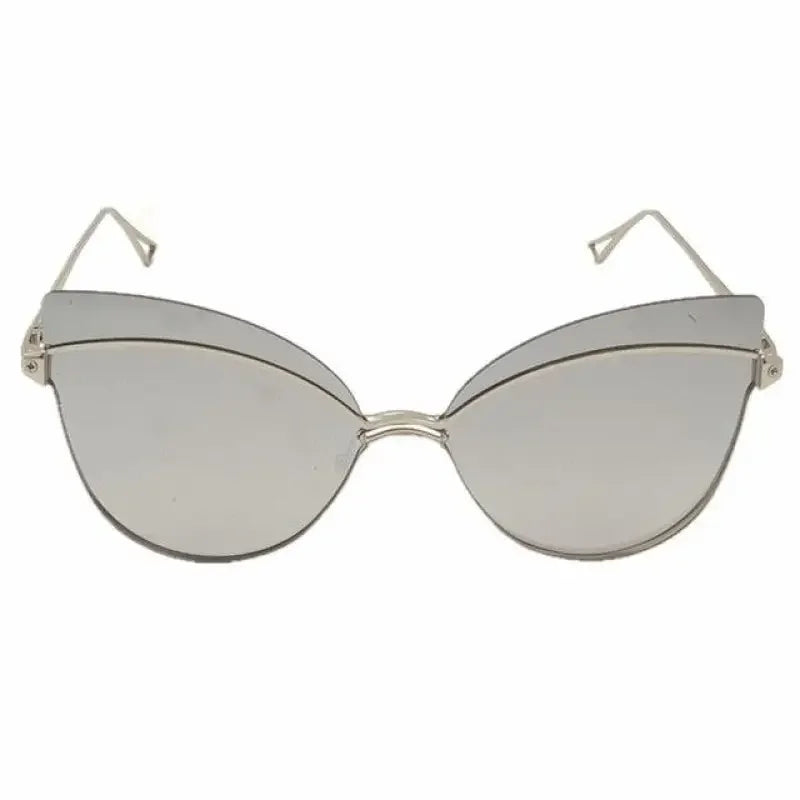 Silver Cat-Eye Sunglasses showcased for online fashion shopping and stylish sunglasses collection
