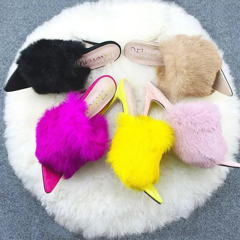 Candy Fur Heels | Fashionsarah.com