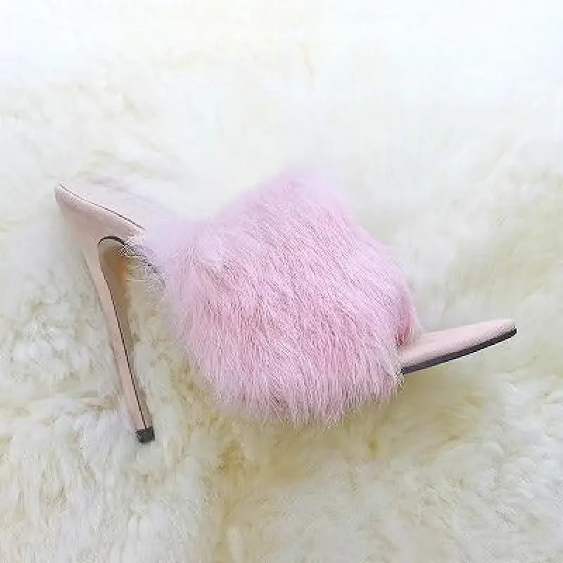 Candy Fur Heels | Fashionsarah.com
