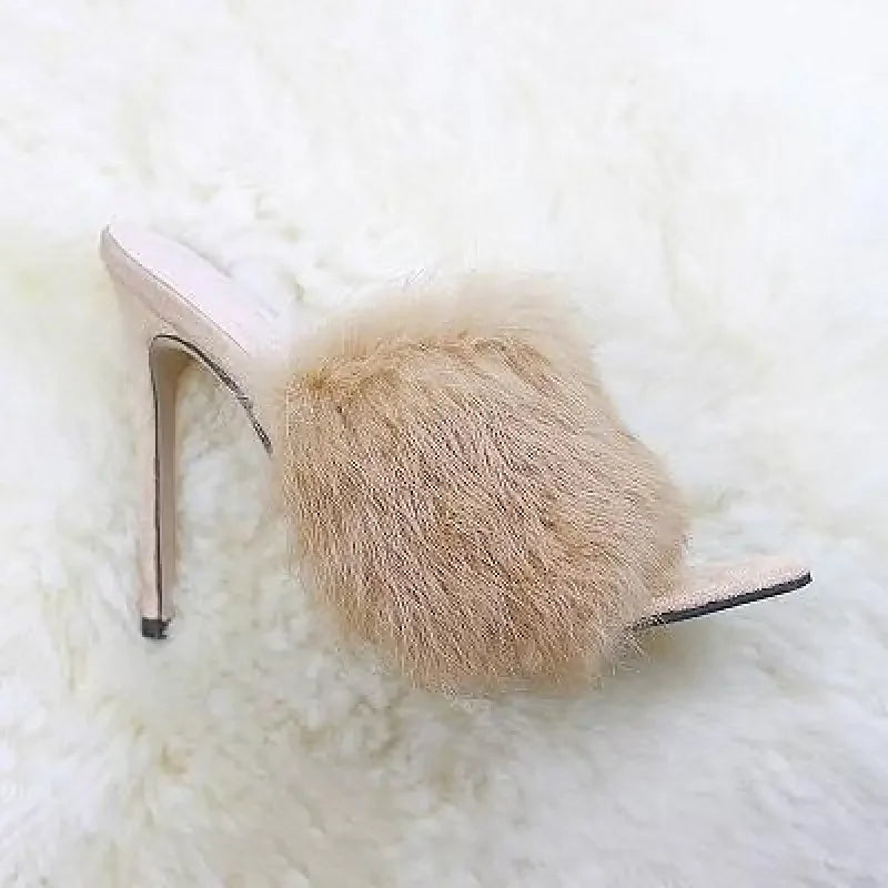 Candy Fur Heels | Fashionsarah.com