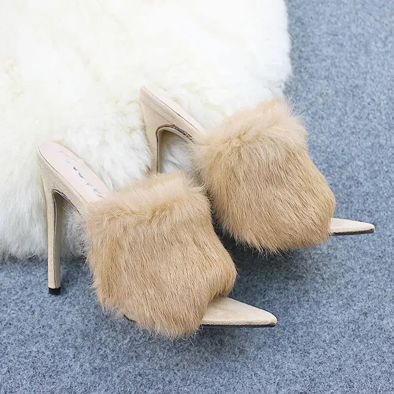 Candy Fur Heels | Fashionsarah.com