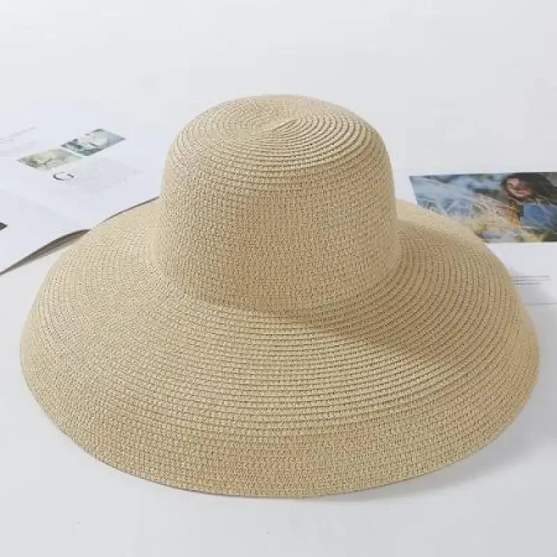 Wide-brimmed straw sun hat for women, perfect ladies straw beach hat and beach hat accessory