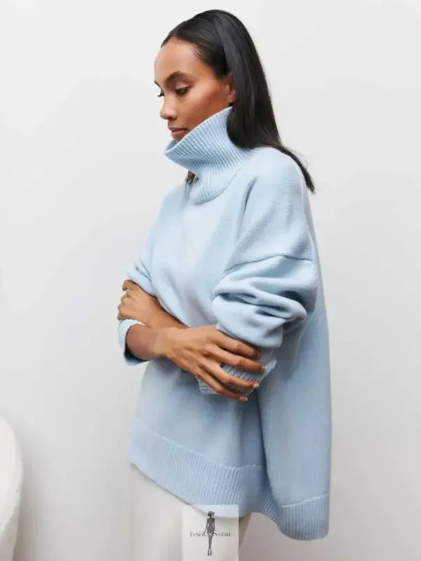 Fashionsarah.com Fashionsarah.com Elegant Loose Mock Neck Warm Sweater Top