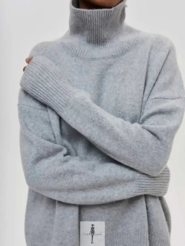 Fashionsarah.com Fashionsarah.com Elegant Loose Mock Neck Warm Sweater Top