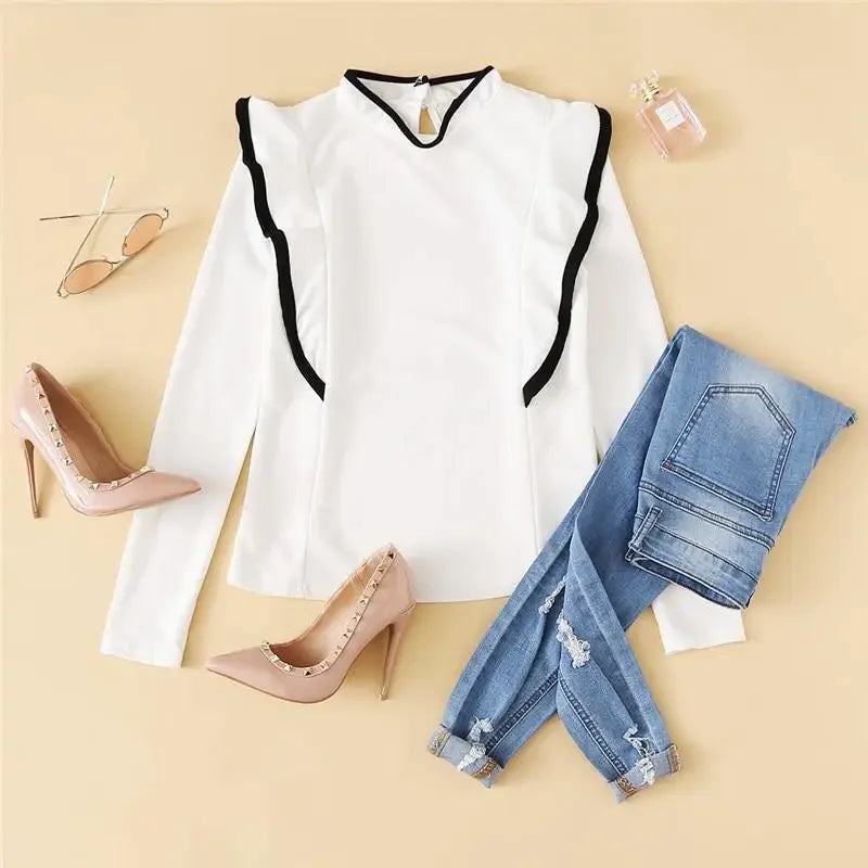 Elegant Office Ruffle Top | Fashionsarah.com