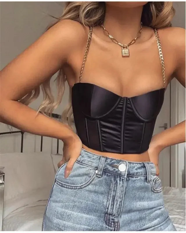 Women Satin Bustier Tops | Fashionsarah.com