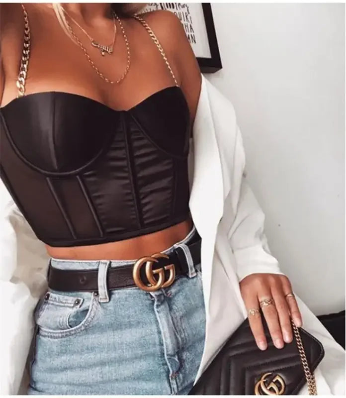 Women Satin Bustier Tops | Fashionsarah.com