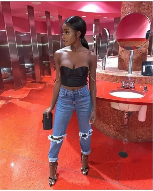 Women Satin Bustier Tops | Fashionsarah.com