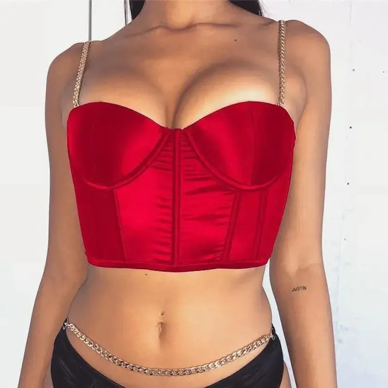 Women Satin Bustier Tops | Fashionsarah.com