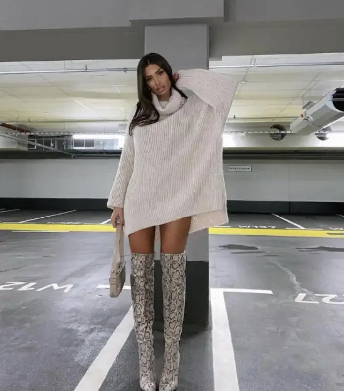 Leopard Over-the-knee Long Boots | Fashionsarah.com