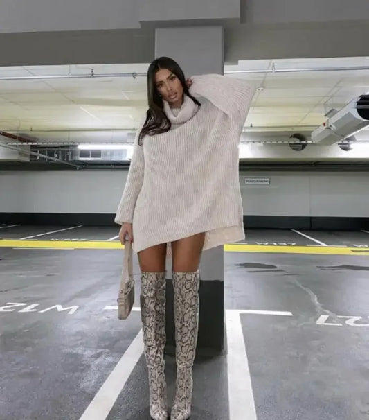 Leopard Over-the-knee Long Boots | Fashionsarah.com