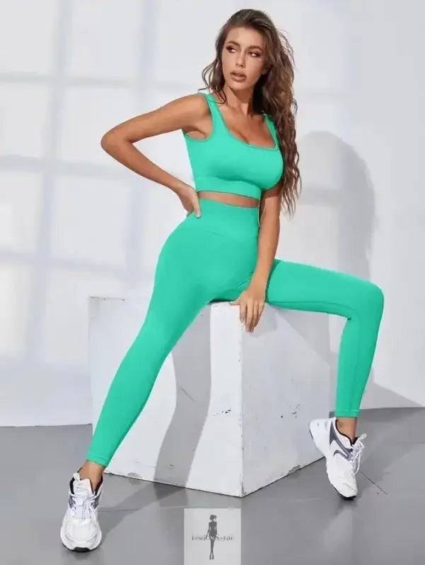 Fashionsarah.com Fashionsarah.com 2pcs Seamless High Stretch Tummy Control Leggings