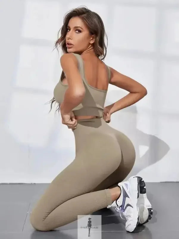 Fashionsarah.com Fashionsarah.com 2pcs Seamless High Stretch Tummy Control Leggings