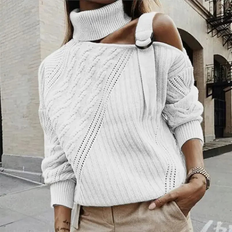 Off Shoulder Knitted Women Sweatshirts | Fashionsarah.com