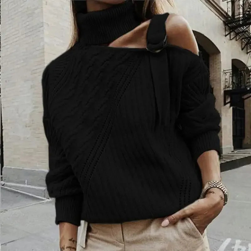 Off Shoulder Knitted Women Sweatshirts | Fashionsarah.com