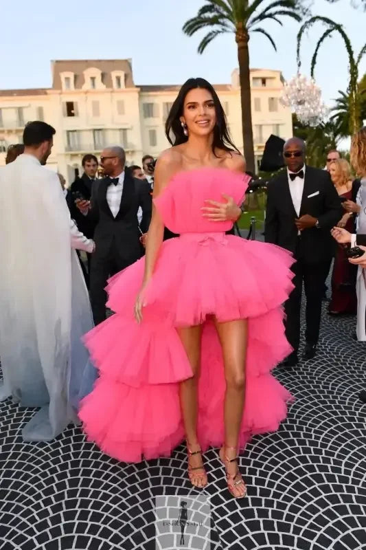 Fashionsarah.com Fashionsarah.com Kendall Jenner Fuchsia Prom Dress
