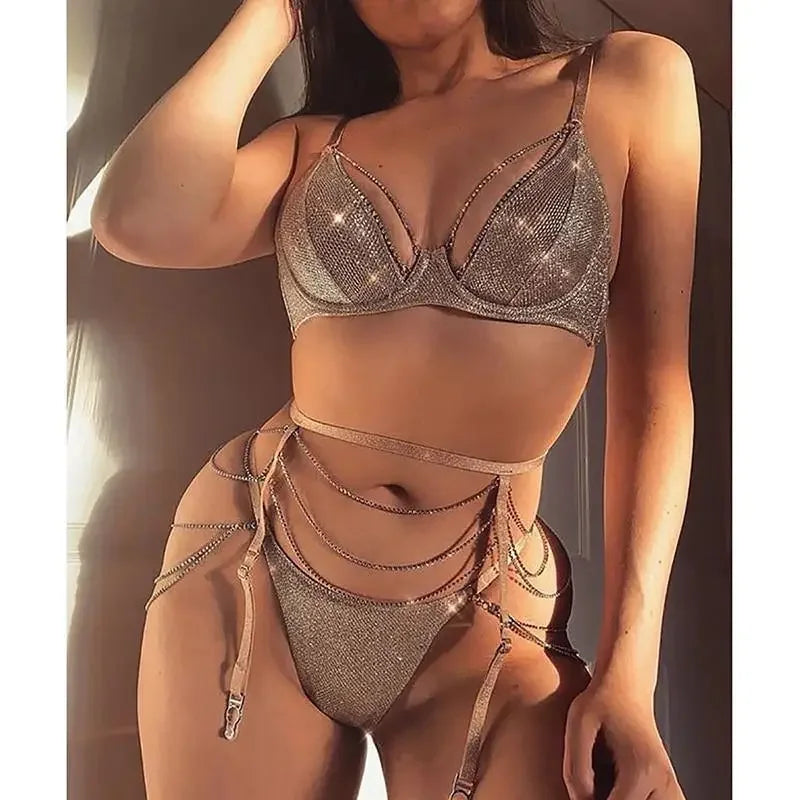 Rhinestone Lingerie Set | Fashionsarah.com