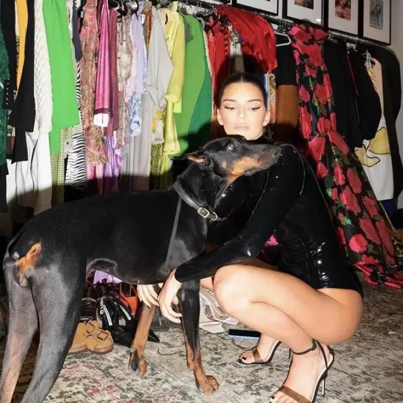 Fashionsarah.com Leather Slim Elastic Bodysuit