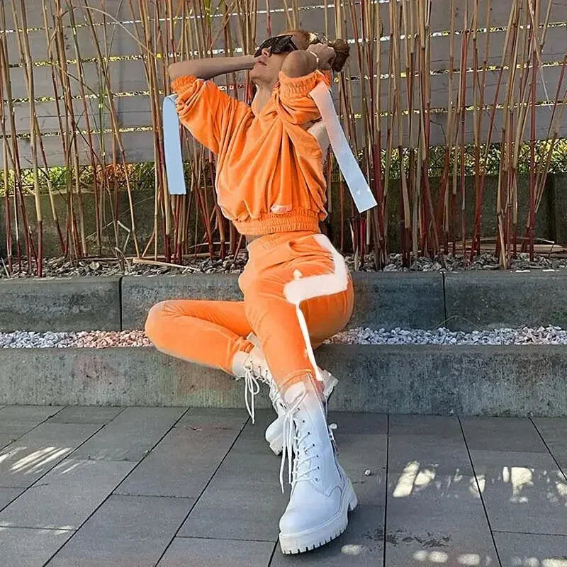 Fashionsarah.com Velvet Streetwear Sets