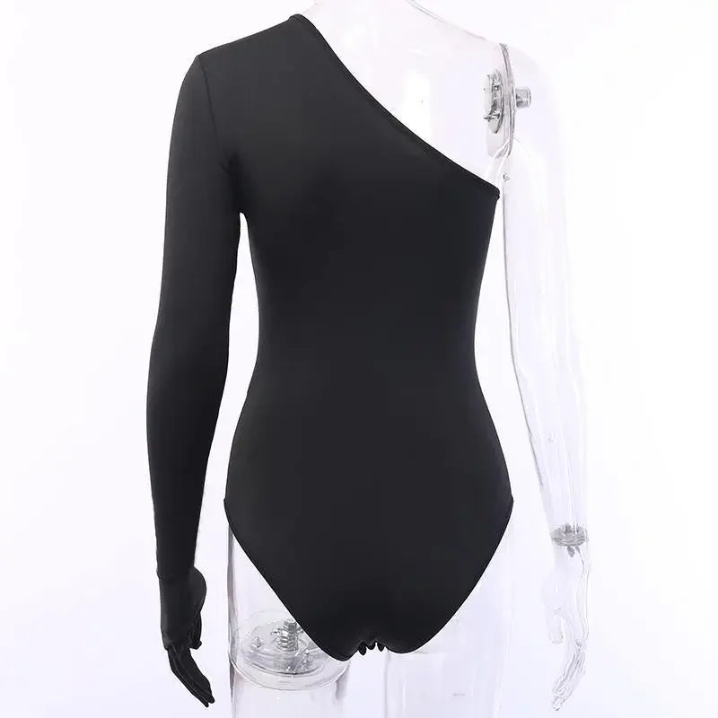Off Shoulder Bodysuit With Glove | Fashionsarah.com