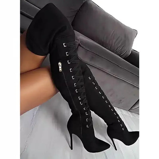 Lace up Long Boots | Fashionsarah.com