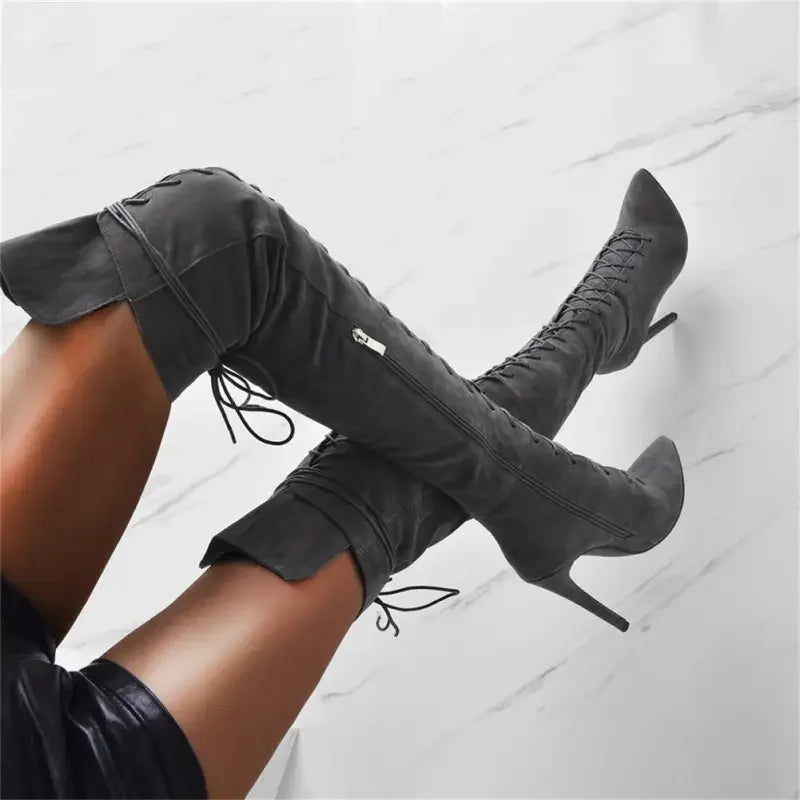 Lace up Long Boots | Fashionsarah.com