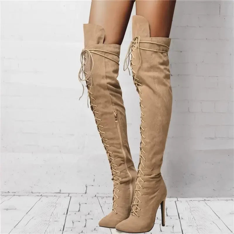 Lace up Long Boots | Fashionsarah.com