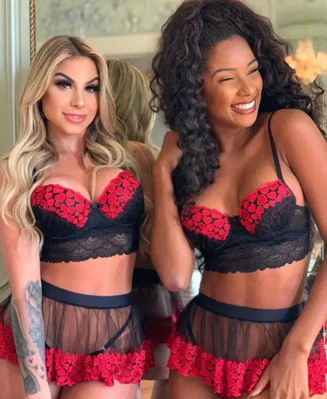 Floral Embroidery 3 Pcs | Fashionsarah.com