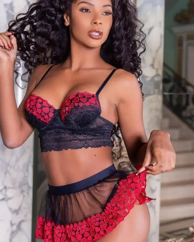 Floral Embroidery 3 Pcs | Fashionsarah.com