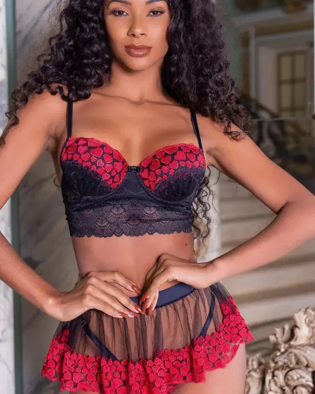 Floral Embroidery 3 Pcs | Fashionsarah.com